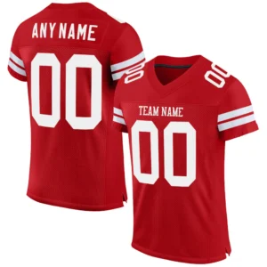 Custom American Football Jersey Red