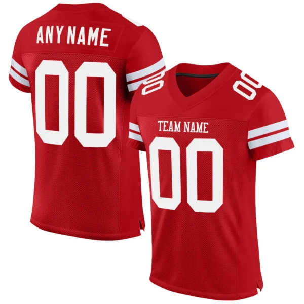 Custom American Football Jersey Red