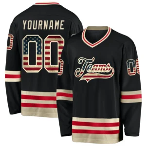 Custom Hockey Football Jersey US Flag